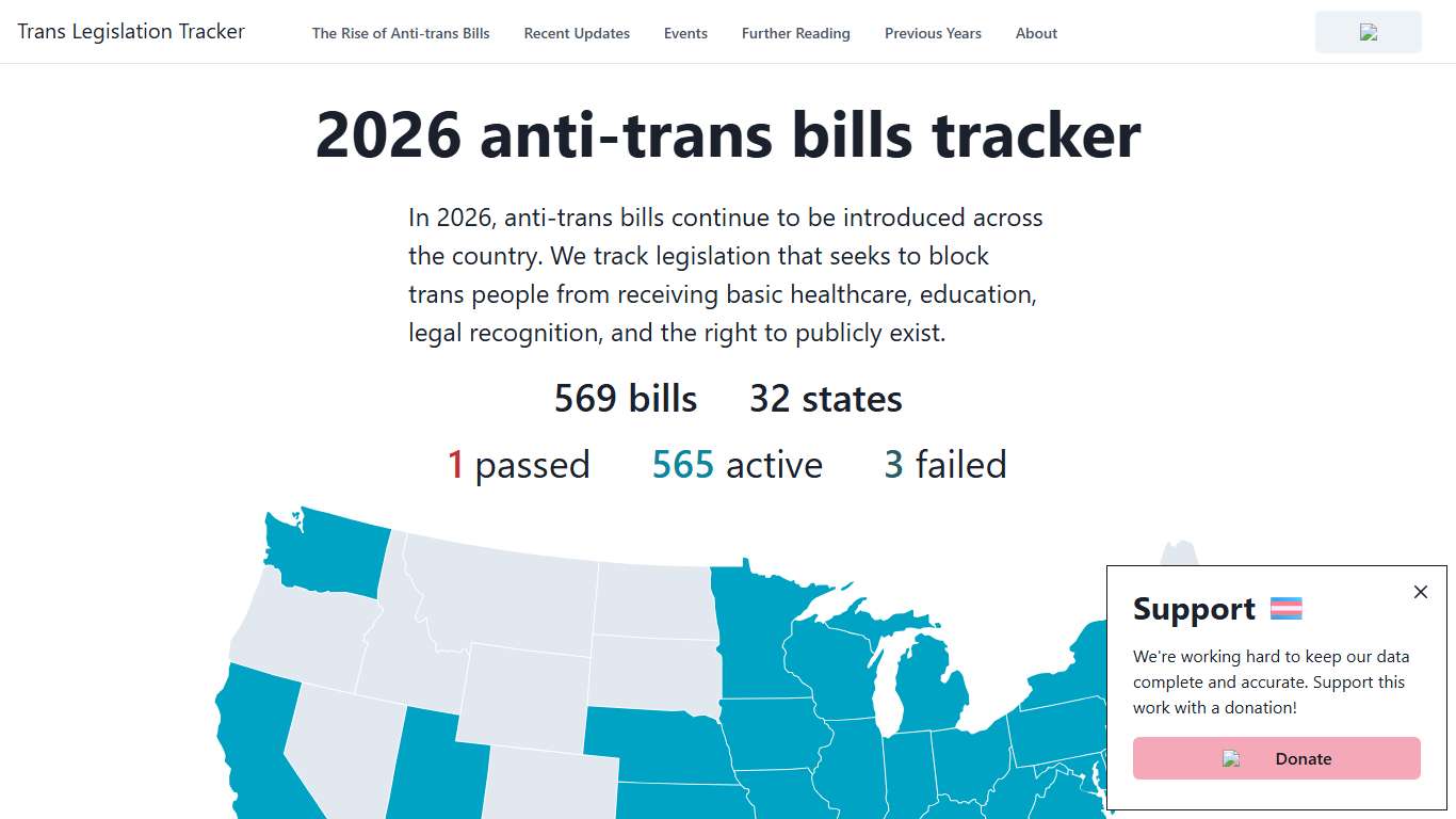 2026 Anti-Trans Bills: Trans Legislation Tracker