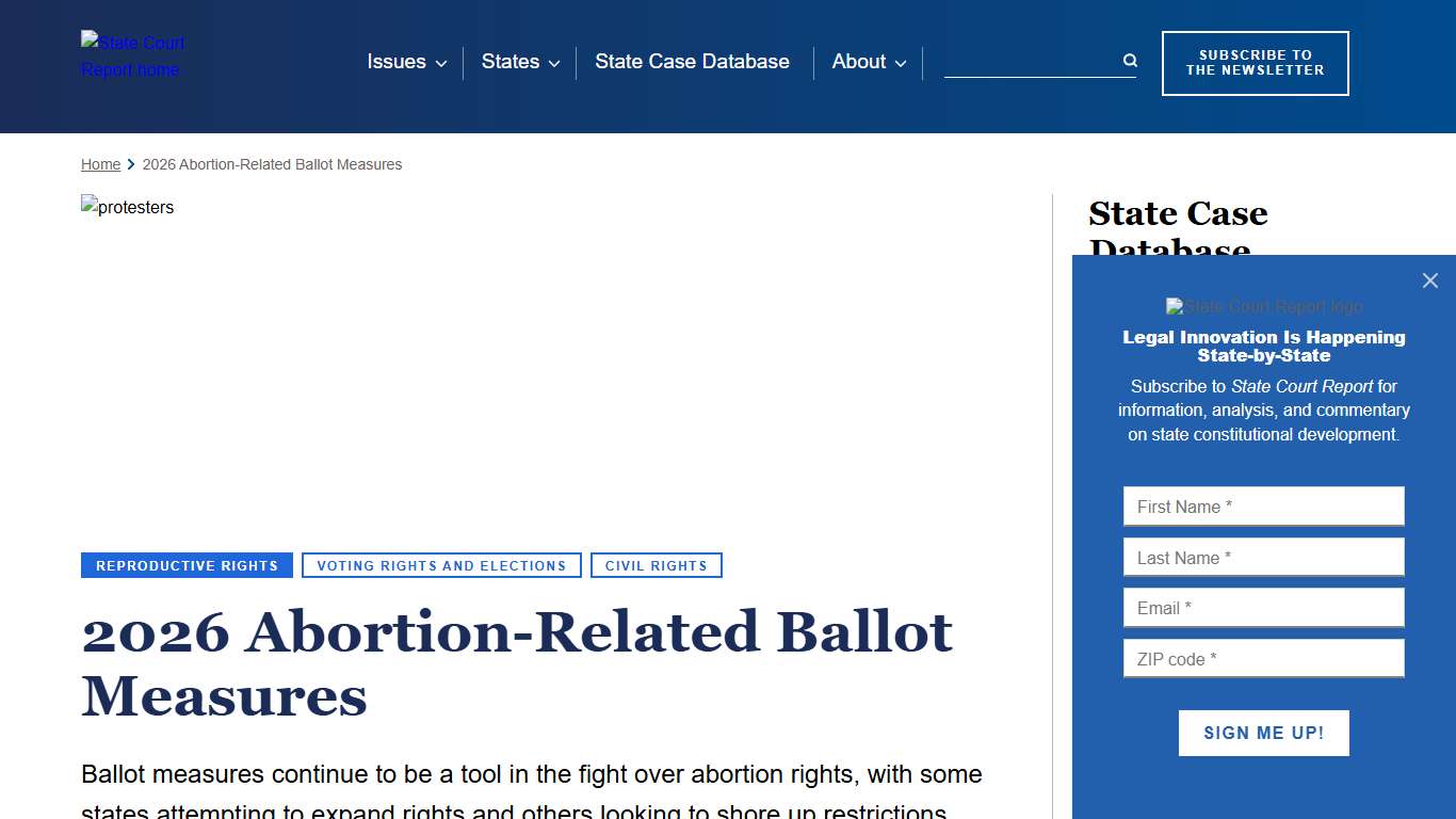 2026 Abortion-Related Ballot Measures | State Court Report